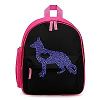 German Shepherd Heart Dog Breed Cute Printed Backpack Lightweight Travel Bag for Camping Shopping Picnic