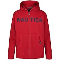 Nautica Boys' Long Sleeve Fleece Full Zip Hoodie