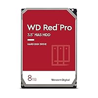 Western Digital 8TB WD Red Pro NAS Internal Hard Drive HDD - 7200 RPM, SATA 6 Gb/s, CMR, 256 MB Cache, 3.5