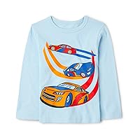 The Children's Place baby boys Racecars Graphic Long Sleeve T Shirt