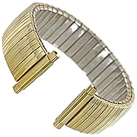 16-21mm Speidel Stainless Shiny Gold Tone Mens Expansion Watch Band Reg 500/32
