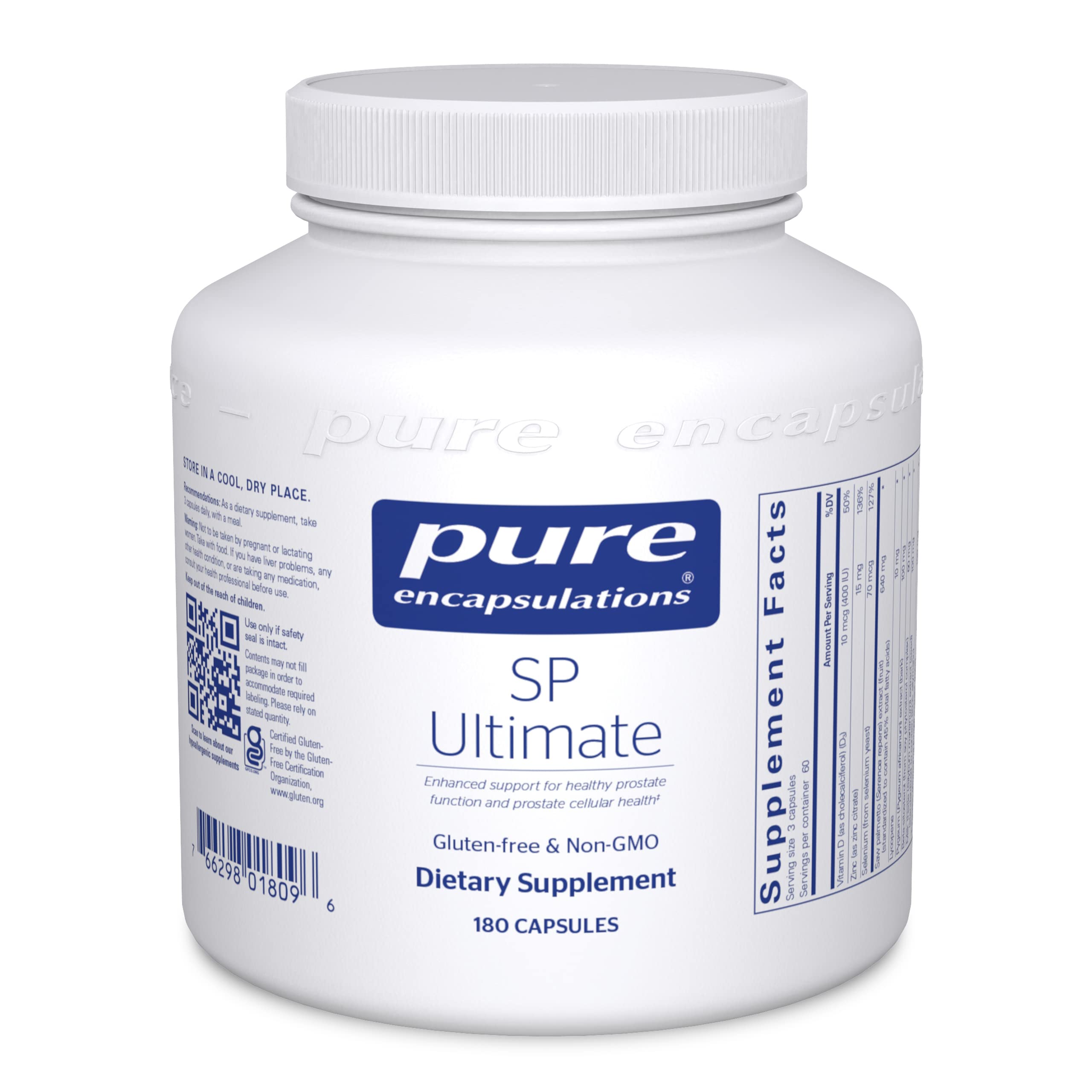 Pure Encapsulations - SP Ultimate - Enhance Support for Healthy Prostate Function and Prostate Cellular Health* - 180 Capsules