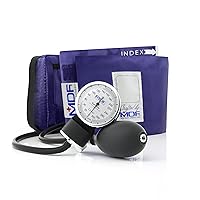 MDF Instruments, Calibra Aneroid Premium Professional Sphygmomanometer, Blood Pressure Monitor with Adult Cuff & Carrying Case, Lifetime Calibration, White Dial, Purple Cuff, MDF808M08