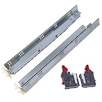 Gobrico Soft Close Under Mounted Drawer Slides 21 inch, Heavy Duty Concealed Drawer Slide Glides Runners Full Extension, with Locking Device Rear Mounting Brackets 1Pair