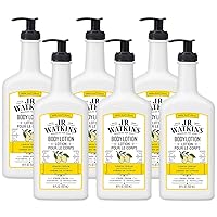 Natural Hand & Body Lotion, Lemon Cream, 18 Ounce (Pack of 6)