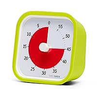 TIME TIMER 60 Minute MOD Education Edition ⁠— Visual Timer for Kids Classroom Learning, Elementary Teachers Desk Clock, Homeschool Study Tool and Office Meetings with Silent Operation (Lime Green)