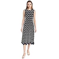 Shoshanna Women's Leia Sleeveless Chevron Knit Midi Dress