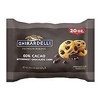 60% Cacao Bittersweet Chocolate Premium Baking Chips, 20 OZ Bag