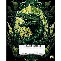 Composition Notebook - Alligator | 7.5x9.25 inches, 120 College Ruled Pages | Animals Collection | For School, College, Office, Sketching, Hobby, Work