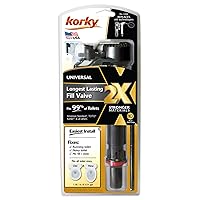 Korky 528XBP QuietFILL 2X Long Life Fill Valve- Fits Most Toilets- Easy to Install- Made in USA, 99% Universal