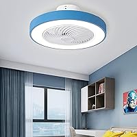 Ceiling Fan Lights with Remote Control Fan Light Dimmable Ceiling Fans with Lights and Remote for Bedrooms Ceiling Fans Withps Silent in Lighting 3 Speeds Timer/Blue