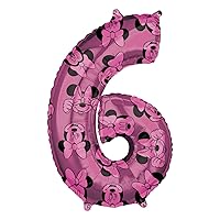 (PKT) Child Girls Minnie Mouse Forever Number 6 Balloon