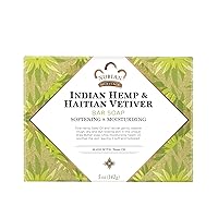 Nubian Indian Hemp and Haitian Vetiver Soap, 5 Ounces (Pack of 3)
