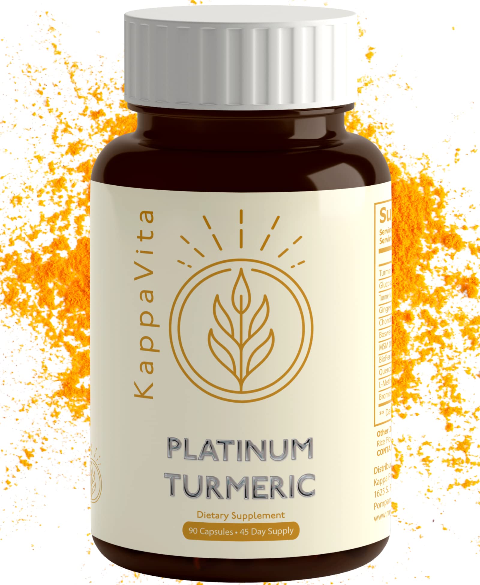 Turmeric Curcumin with Bioperine Ginger and Glucosamine - Natural Joint Support with 95% Standardized Curcuminoids for Maximum Potency & Absorption
