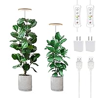 yadoker Plant Grow Light, LED Growing Light Full Spectrum for Indoor Plants,Height Adjustable, Automatic Timer, 5V Low Safe Voltage,Idea for Large Plant Light