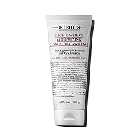 Kiehl's Rice and Wheat Volumizing Conditioning Rinse, Hair Conditioner for Thin or Flat Hair, Helps Boost Volume for Thicker Looking Hair, Smooth Split Ends, Detangles Hair, with Proteins - 6.8 fl oz
