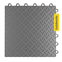 Garage Floor Tiles Pack of 48 Interlocking Garage Flooring Tiles Oil and Stain Resistant Antislip 12x12 Inch Modular Garage Tiles with 40000 lbs Load Capacity for Garage Floor System and Shed Flooring