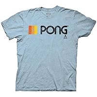 Ripple Junction Pong Men's Short Sleeve T-Shirt Classic Atari Logo Vintage Gaming Retro Graphic Original Officially Licensed