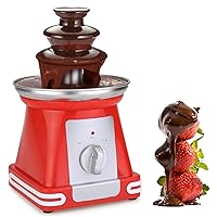 Mini Chocolate Fountain Party Fountain, Chocolate Fountain Machine for Nacho Cheese BBQ Sauce Ranch Liqueurs, Stainless Steel Chocolate Fondue Fountain for Birthday Party Wedding