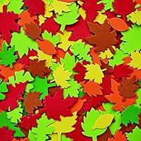 Colorations Colorful Foam Leaves, 500 Pieces, Assorted Colors & Sizes, Foam Shapes for Crafts, Precut Foam Leaf Shapes for Kids in Assorted Sizes, Ideal for Schools, Daycares, & Home Use, Kids Crafts