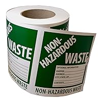 NMC HW5AL Non-Hazardous Waste Optional Information: Shipper__, Address__, City, State, Zip__, Contents__ Label - [Roll of 500] PS Paper Hazmat Label