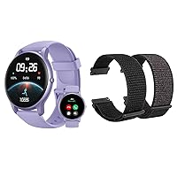Parsonver PS01PU Smart Watch with Bluetooth Call Bundle with PSWB1B 22mm Watch Band