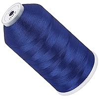 New brothread - Single Huge Spool 5000M Each Polyester Embroidery Machine Thread 40WT for Commercial and Domestic Machines - Prussian Blue