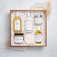 Huckleberry Bath & Body Gift Box - The Gift of a Luxurious Home Spa Treatment - All-Natural, Hypoallergenic, Plant-Derived, Made in USA by DAYSPA Body Basics