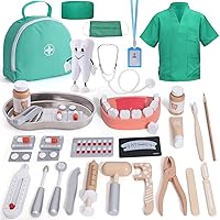 Gifts2U Dentist Kit for Kids, 42Pcs Dentist Kit, Professional Dentist Toys  for Kids, Kids Dentist Playset, Dentist Toys for Kids Ages 3 4 5 6