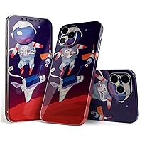 Full Body Skin Decal Wrap Kit Compatible with iPhone 15 Pro Max - Floating Cartoon Astranaut