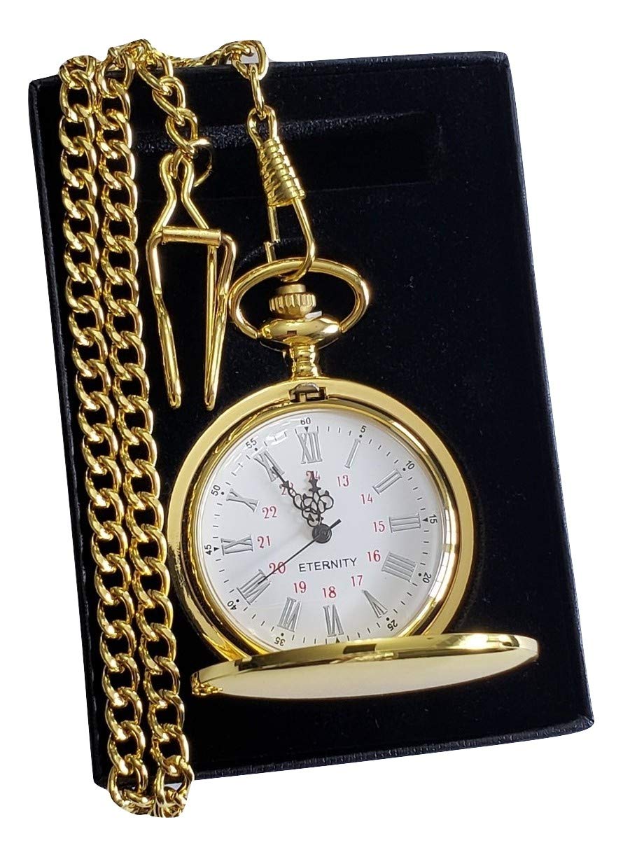 Custom Usher Engraved Pocket Watch - Wedding Groomsmen, Best Man Gifts for Men - Chain, Box and Engraving Included, Comes in 4 Colors