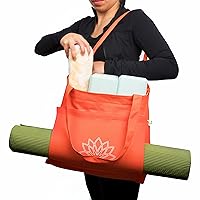 Yoga Bag for Women with Yoga Mat Bag Carrier for Small or Medium Sized Mats (17