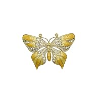 Gorgeous Rhinestone Crystal Enamel Butterfly Pin Brooch