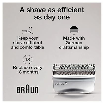 Braun Series 7 70S Electric Shaver Head Replacement, Compatible with Series 7 Shavers: 720cc, 730cc, 735s, 750cc, 760cc, 790cc, and 795cc