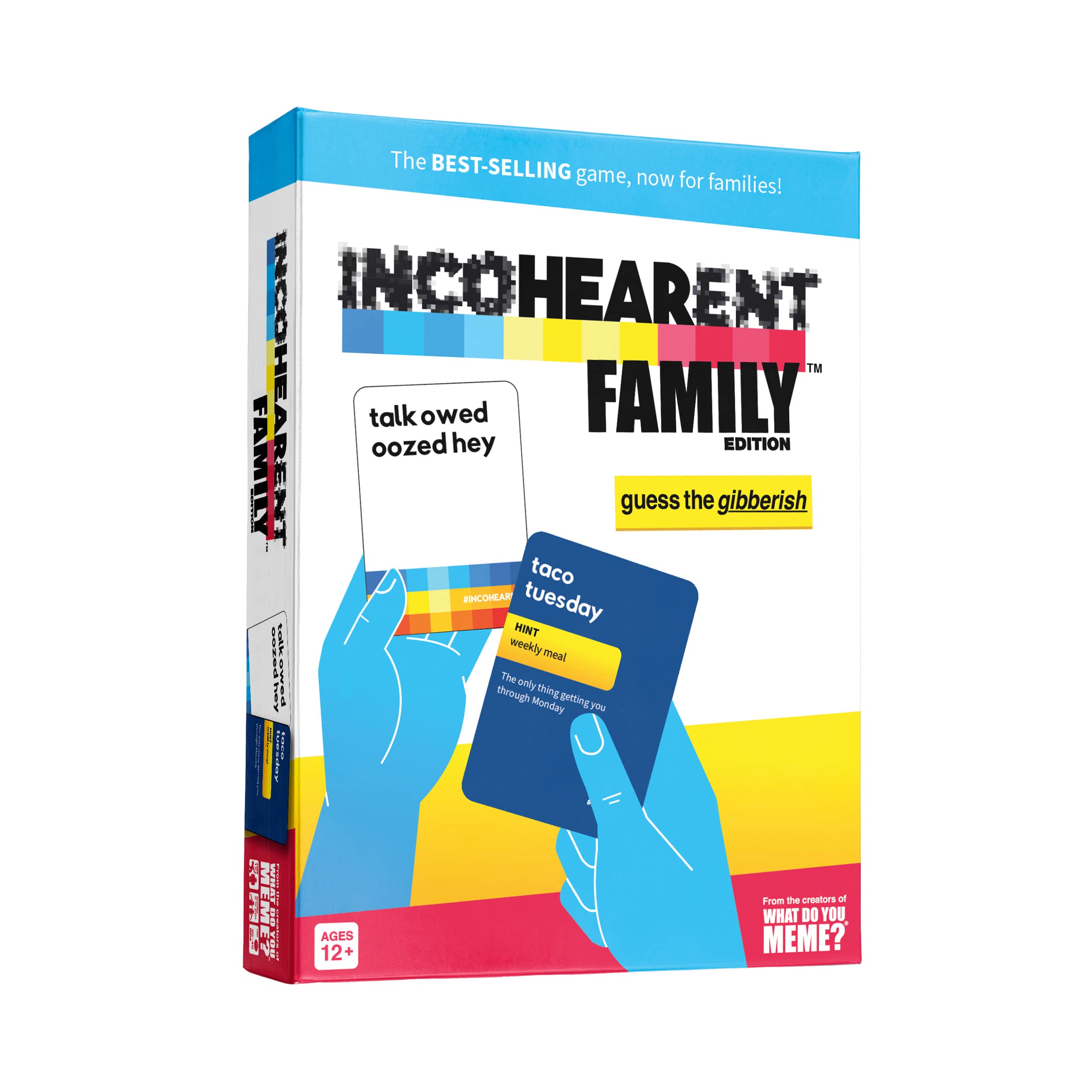 WHAT DO YOU MEME? Incohearent Family Edition - The Family Game Where You Compete to Guess The Gibberish - Family Card Games for Kids and Adults