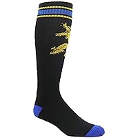Black With Blue and Gold LION Strength Fitness Knee-High Socks