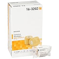 McKesson Cohesive Bandages, Non-Sterile, Contains Latex, 2 in x 5 yds, 1 Count, 36 Packs, 36 Total