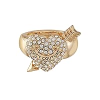 Juicy Couture Goldtone Glass Stone Heart Ring For Women