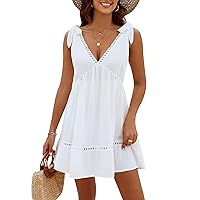Blooming Jelly Women Bathing Suit Cover Up Swim Beach Dresses Cover Ups V Neck Lace Trim Swimsuit Coverups