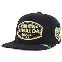 Trendy Apparel Shop Mexico States with Eagle Embroidered Flatbill Snapback Cap