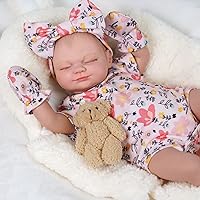 BABESIDE Lifelike Reborn Baby Dolls - Skylar, 17-Inch Baby Feeling Realistic-Newborn Baby Dolls Cute Smile Real Life Baby Dolls Sleeping Girl with Gift Box for Kids Age 3 +