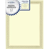 Geographics Foil Certificates, 8-1/2