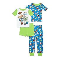 Disney Toy Story Woody Boy 4 PC Short Sleeve Tight Fit Cotton Pajama Set Size 4T