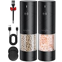 & Electric Salt And Pepper Grinder Set Rechargeable Shakers - No Battery Needed