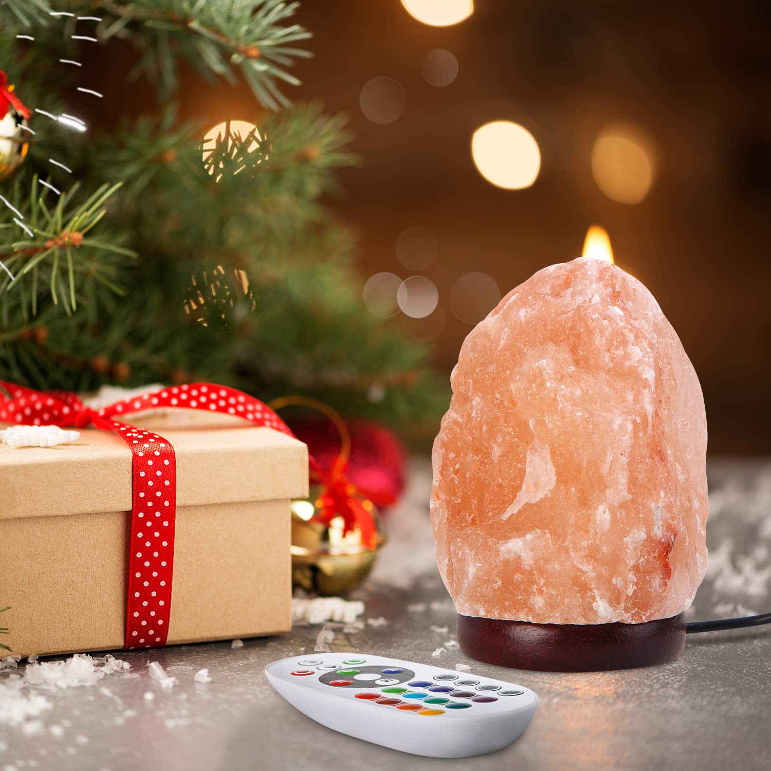 pursalt Himalayan Salt Lamp Night Light with Remote Control, Upgraded 16 Colors Changing & 4 Light Modes LED USB Salt Rock Lamp, Natural Crystal Pink Mini Small Salt Lamp for Home Decor and Gift