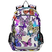 ALAZA Colored Butterflies Backpacks Travel Laptop Backpack