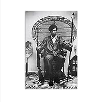 Huey P Newton American Revolutionary Black Panther Party Vintage Portrait Poster (1) Canvas Poster Wall Art Decor Print Picture Paintings for Living Room Bedroom Decoration Unframe-style 08x12inch(20x