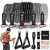 HPYGN Resistance Bands for Working Out Women, 2.8LB Weighted Jump Rope and 100 LBS Exercise Bands set, Skipping Ropes for Resistance Training, Yoga, Physical Therapy, Shape Body