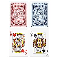 2 Decks of Elite Medusa Back Premium Poker Playing Cards - Includes Bonus Cut Card! (Blue/RED)
