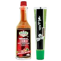 Wasabi O Red Chili Sauce + Wasabi Paste Bundle - Premium Sauce & Paste with Real Wasabi, Fat Free, Healthy, Vegan for Dressing & Seasoning